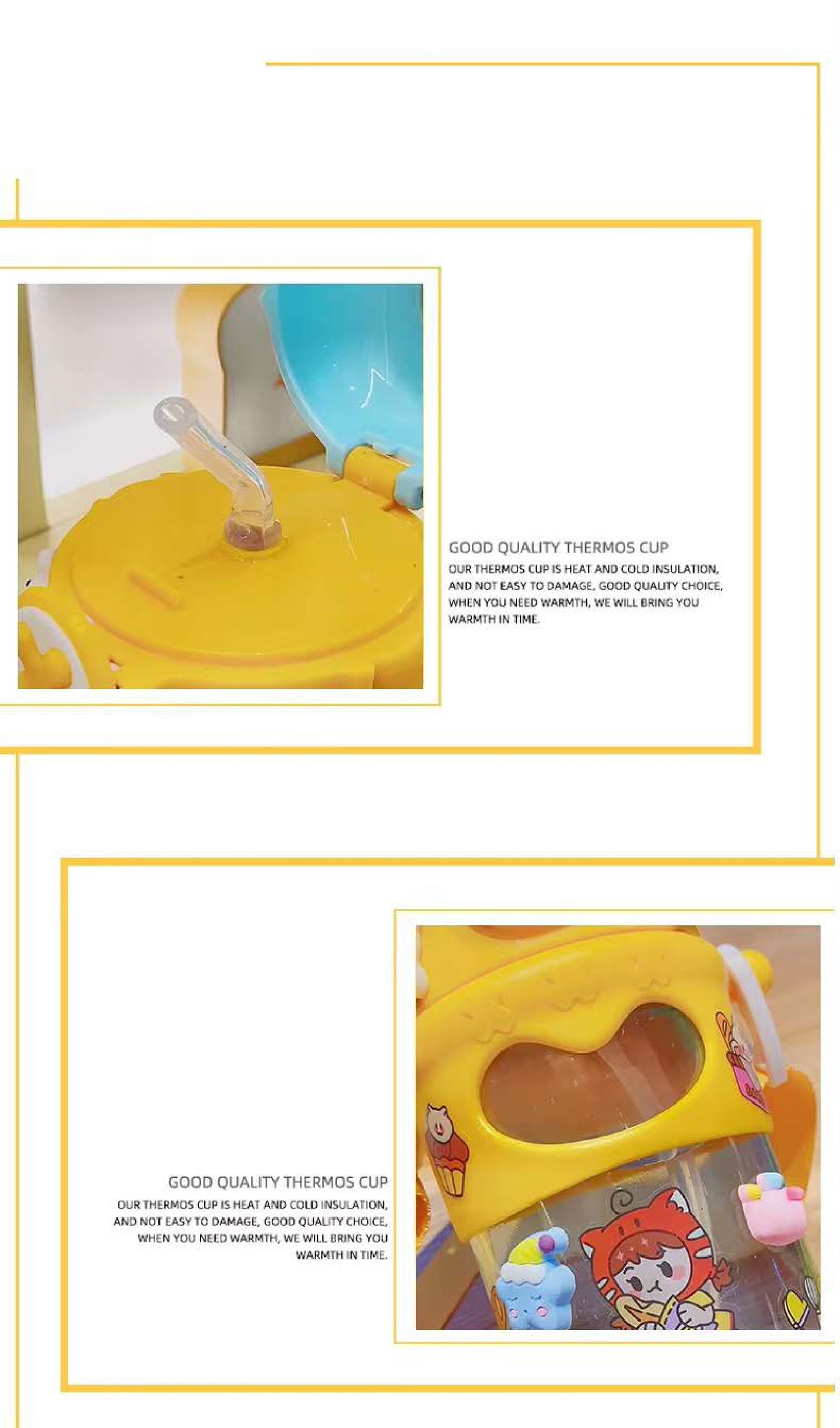 BABYDISE Cartoon Straw Bottle
